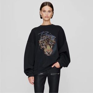 Anine Bing Harvey Leopard Sweatshirt